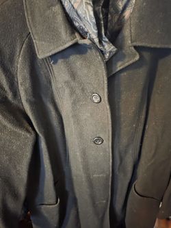 Beautiful Long Warm Black Wool Coat 