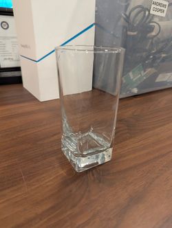 Versatile Clear Glass Tumbler with Square Base