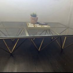 Z GALLERIE Gold Coffee Table 