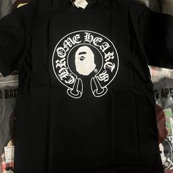 Chrome heart bape shirt