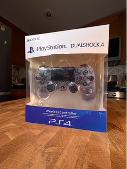 3rd Party Crystal Clear PS4 Style Wireless Controller In Box