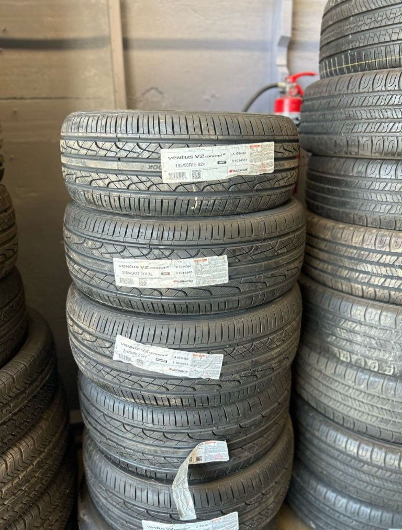 195/50/15 Hankook 4 New Tires Installed And Balanced