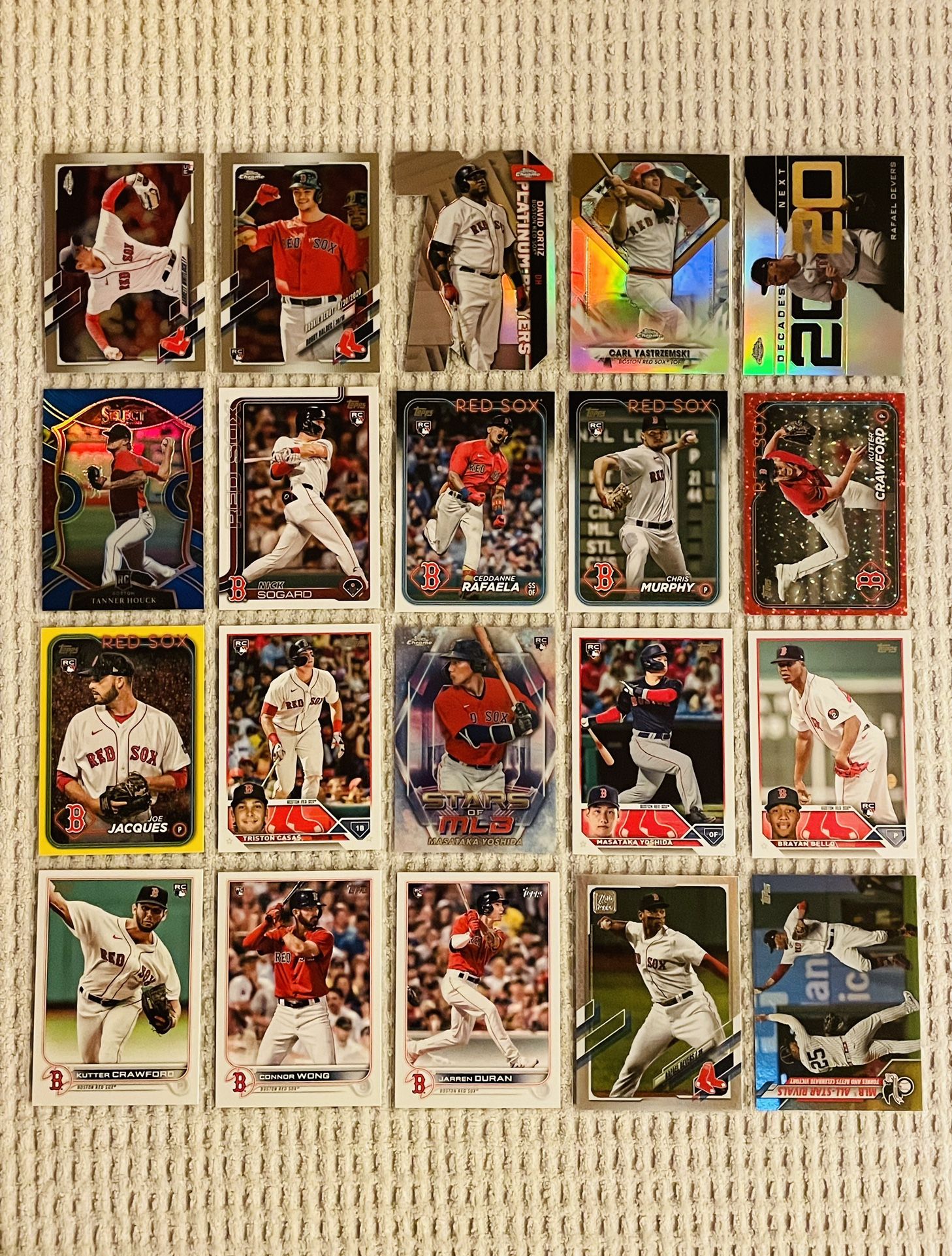 Boston Red Sox 40 Card Baseball Lot! Rookies, Prospects, Refractors, Prizms, Autographs, Short Prints, Variations & More!