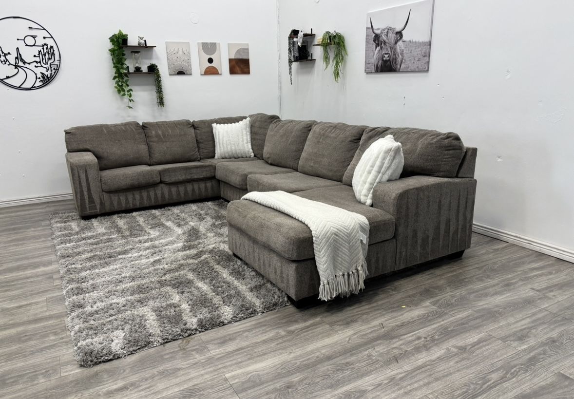 Grey Sectional Couch - Free Delivery