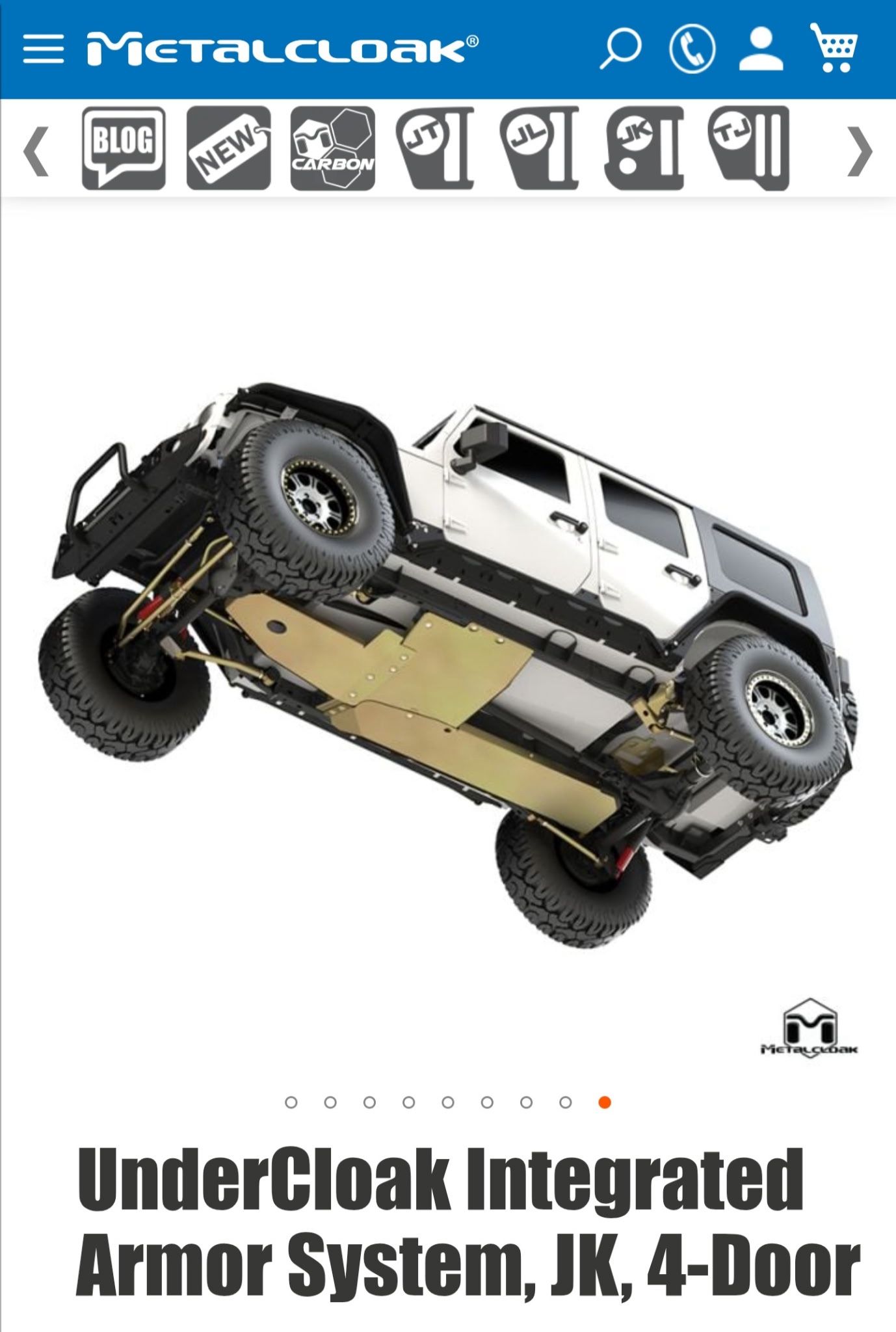 UNDERCLOAK INTEGRATED ARMOR SYSTEM JEPP J/K 4 DOOR