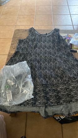 Black and White Print Sleeveless Dress