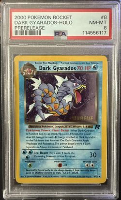 Dark Gyarados Pre Release PSA 8