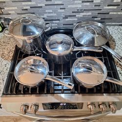 ⭐COMPLETE FARBERWARE MILLENNIUM STAINLESS STEEL POT & PAN SET⭐