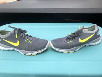 Nike Flex Supreme TR 4 Training Shoes, Cool grey, white, volt, women’s size 6W