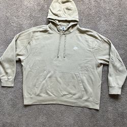 Nike Club Fleece Hoodie Tan Beige 