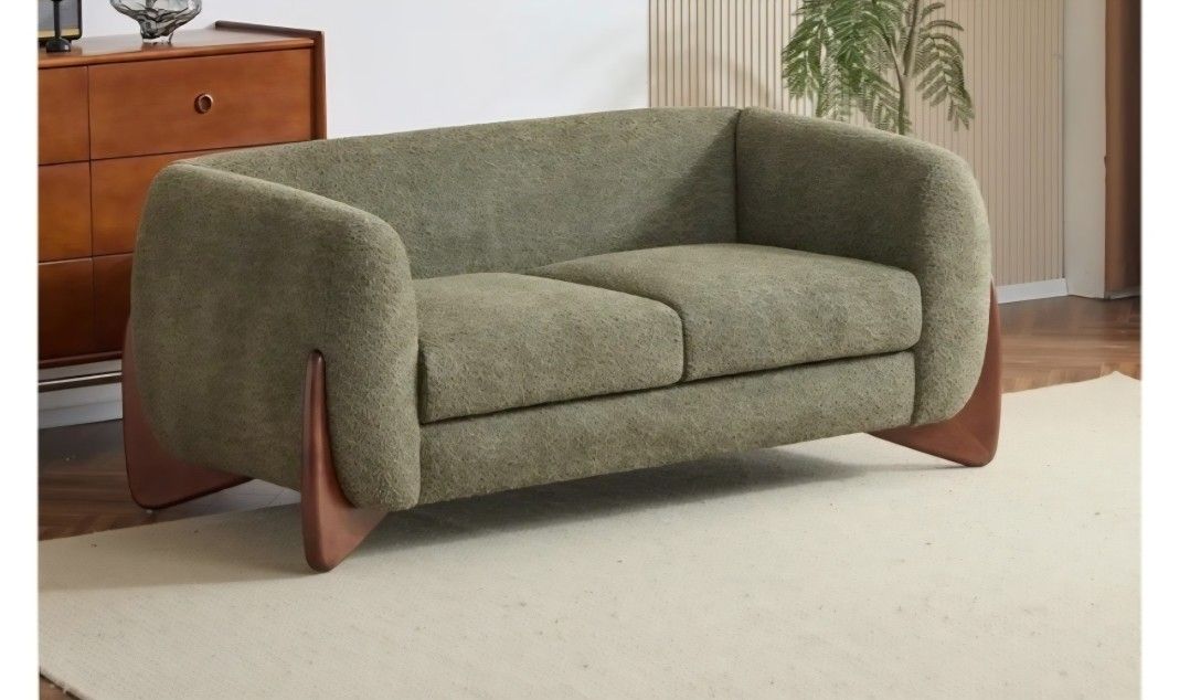 Loveseat With Wooden Legs