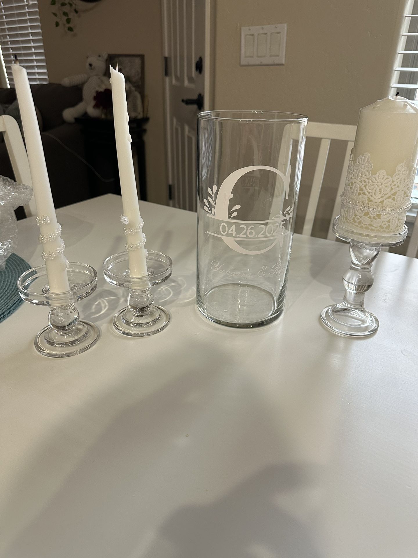 Unity Candle With Vase