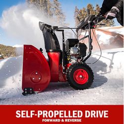 Self-Propelled Two-Stage Gas Powered Snow Blow 208cc Briggs and Stratton Engine
