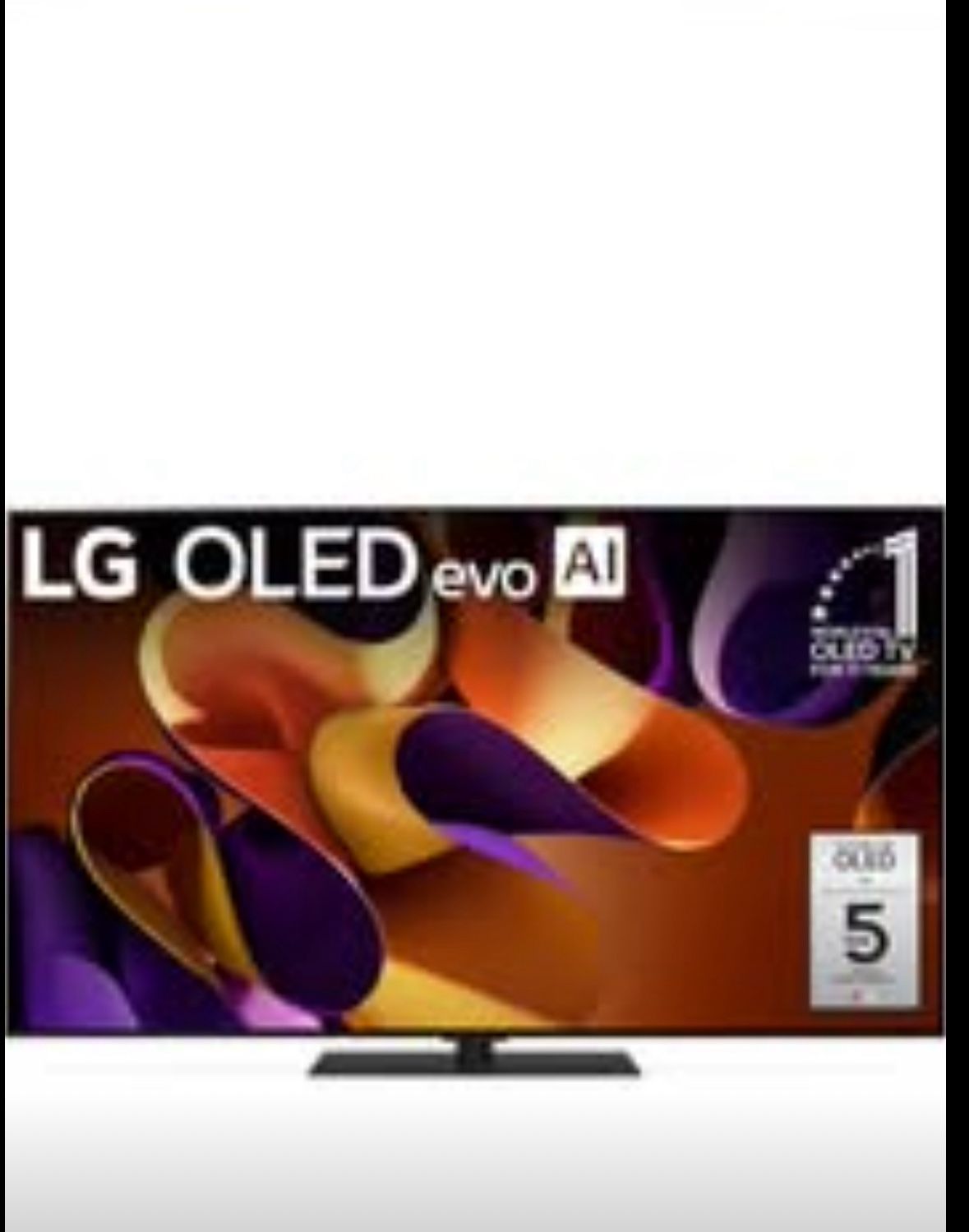 LG 65-Inch Class OLED evo G4 Series Smart TV 4K Processor Flat