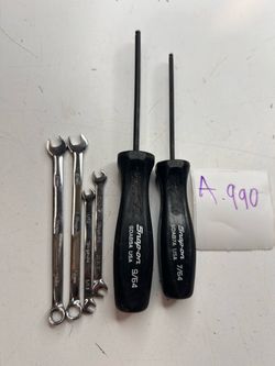 Snap-on 6pc Hex Driver & Mini Wrench Tool Lot SDAB9A SDAB7A 6mm A