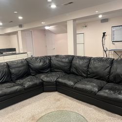 Leather Sectional 