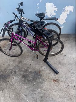 THREE BICYCLES & CURT RACK