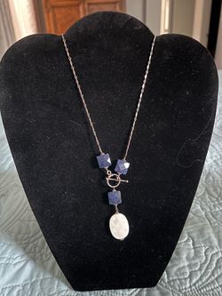 Sterling Silver 925 Sodalite & Mother of Pearl