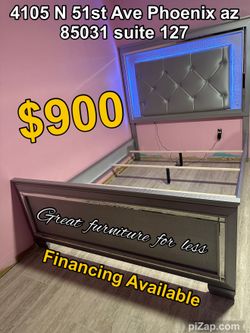 Queen size led bed frame brand new