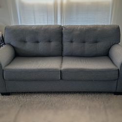 74 Inch 🛋️ Stylish & Compact Blue-Grey Sofa / Couch