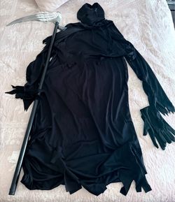 Halloween Costume Grim Reaper Size L and Accessory