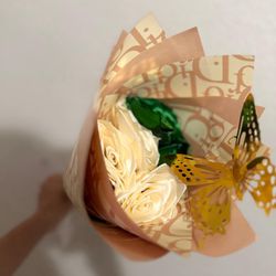 Small Ribbon Flower Bouquet! Christian Dior Wrapped!