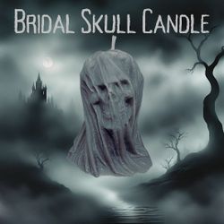 Bridal Skull Decorative Candle