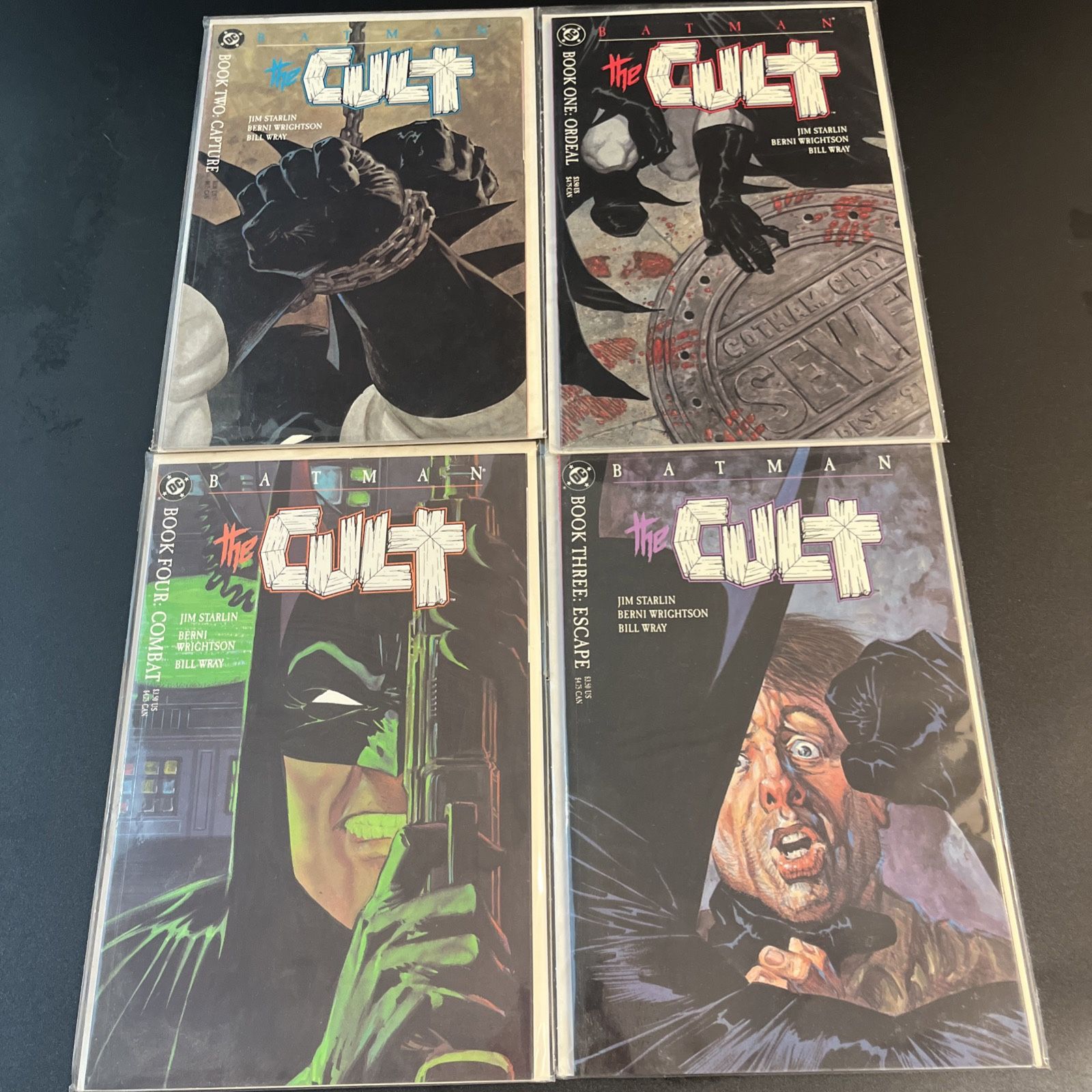 Batman The Cult #1-4 Complete Set Lot Story DC Comics 1988 Starlin Wrightson