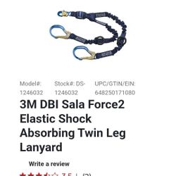 
Stock#: DS-1246032

UPC/GTIN/EIN: (contact info removed)80

3M DBI Sala Force2 Elastic Shock Absorbing Twin Leg Laynard
