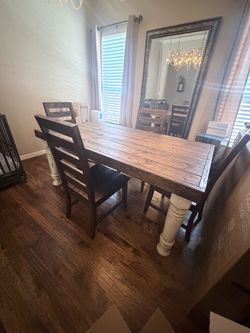 Farmhouse Dining table with 4 chairs