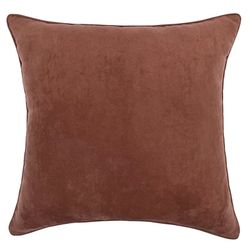 Faux Suede Throw Pillow, 18"