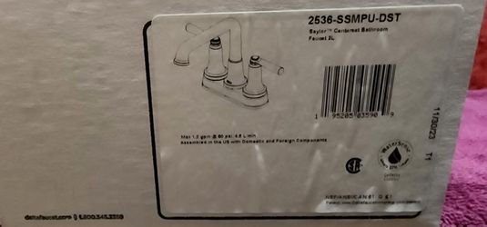 Delta Stainless Steel bathroom faucet 4" centerset  Saylor