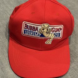 Bubba Gump Shrimp Company Snapback Hat. Vintage Red Adjustable Forest Gump.