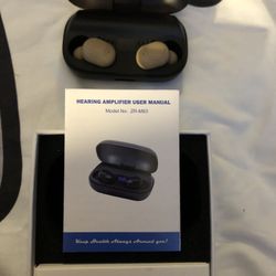 Rechargeable Hearing Amplifier Noise Cancelling Earbuds ITE New