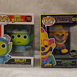 *2 ITEM* Sulley/Alien Remix+ Jumbo Clown Funko Pops 