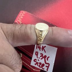 14K Solid Gold Ring For Wedding 4.3Gr Size 7