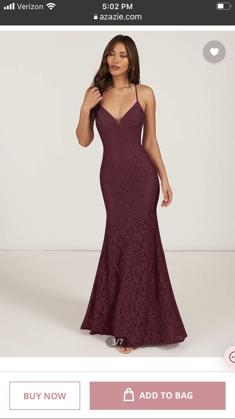 Formal Lace  Red Dress Floor Length!