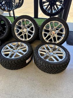 (4) 22” Snowflakes With 285-45-22 All Terrain Tires Financing available