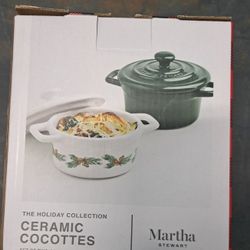 Martha Stewart Ceramic Cocottes 6.5oz New