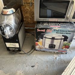 Slushy machine, microwave and rice cooker