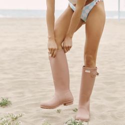 Hunter Rain Boots Pink Blush Sz 10