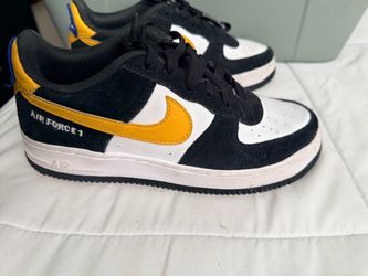 Nike Air Force 1 Low Black Yellow Suede