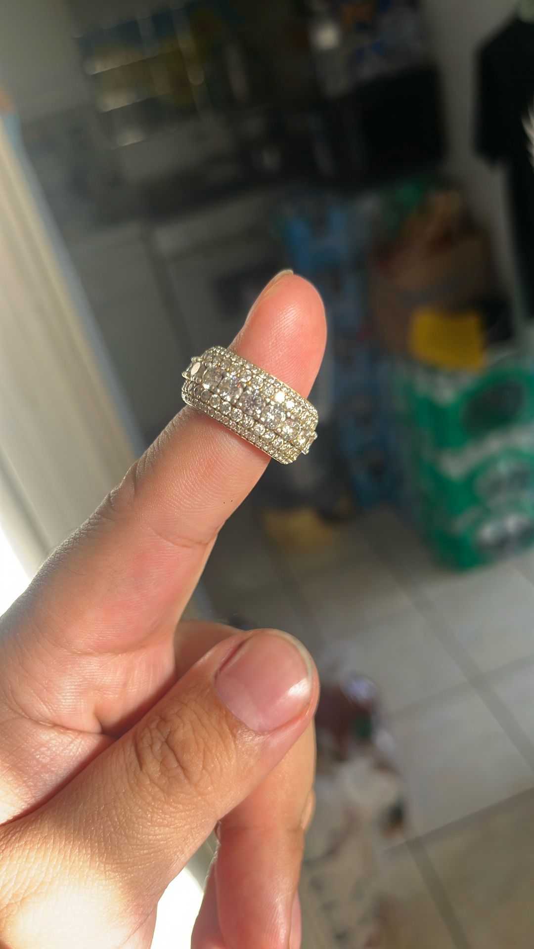 Gold plated Moissanite ring