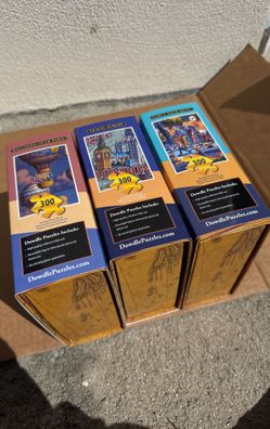 Brand New 3-Pack Dowdle Puzzles – 300 Pieces Each, Brand New