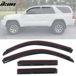 Fits 2003-2009 Toyota 4Runner 4PCS In-Channel Window Visors Somke Acrylic Deflectors