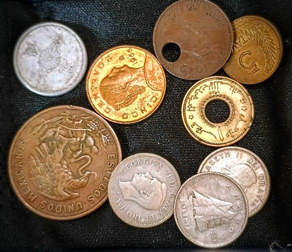 Lot of 9 Foreign Coins From Various Countries Around The World