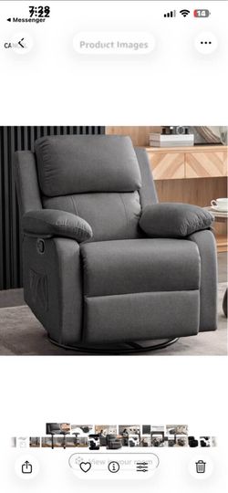 Recliner chair, 360 swivel rocker chair