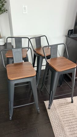 FOUR count height swivel stools