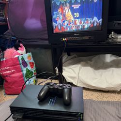 Ps2 Console With Controller And All Cords No game and tv included