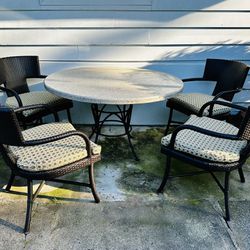 Granite Table And 4 Chairs